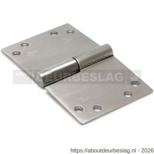 Dulimex DX H378150892313 kogelstiftpaumelle rechte hoeken 150x89 mm links RVS geborsteld SKG *** - A30203610 - afbeelding 1