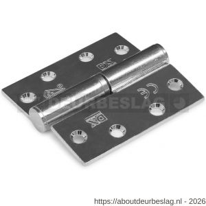 Dulimex DX H178D89892115 kogelstiftpaumelle rechte hoeken 89x89 mm doorgezette knoop links staal verzinkt SKG*** - A30204877 - afbeelding 1
