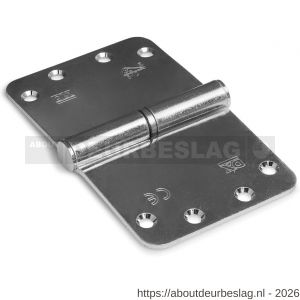 Dulimex DX H179150892115 kogelstiftpaumelle ronde hoeken 89x150 mm links staal verzinkt SKG*** - A30204886 - afbeelding 1