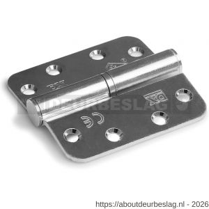 Dulimex DX H179D89892115 kogelstiftpaumelle ronde hoeken 89x89 mm doorgezette knoop links staal verzinkt SKG*** - A30204879 - afbeelding 1