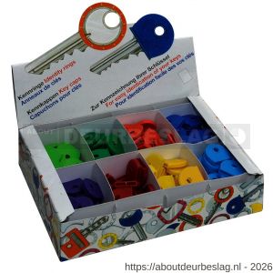 Dulimex DX 996AS sleutelkap rond assortimentsdoos 8 kleuren 25 stuks - A30202045 - afbeelding 1