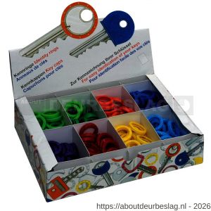 Dulimex DX 998AS sleutelkennring diameter 29 mm assortimentsdoos 8 kleuren 25 stuks - A30202046 - afbeelding 1