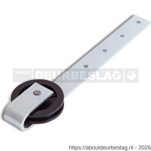 Dulimex DX 966-50E schuifdeur hangrol polyamide wiel 50 mm elektrolytisch staal verzinkt per stuk gelabeld - A30204776 - afbeelding 1