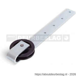 Dulimex DX 966-75E schuifdeur hangrol polyamide wiel 75 mm elektrolytisch staal verzinkt per stuk gelabeld - A30204778 - afbeelding 1