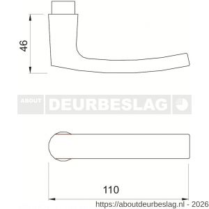 Ami DKR 332 40 AF deurkrukset type 332 deurdikte 40 mm F1 finish - A30204606 - afbeelding 2
