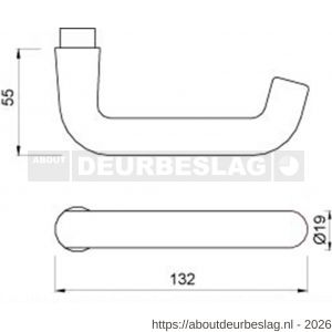Ami DKR 356 40 AF deurkrukset type 356 deurdikte 40 mm F1 finish - A30204605 - afbeelding 2