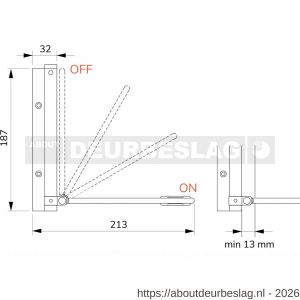 Justor DV P 180 deursluiter met pen zwaarte instelbaar voor buiten 40 kg zwart - A30204734 - afbeelding 2