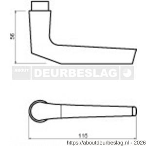 Ami DKR 354 40 BE deurkrukset type 354 deurdikte 40 mm zwart - A30204529 - afbeelding 2