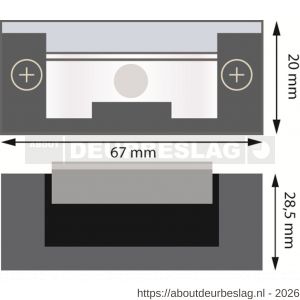 JIS Nadal ESP 1711 DC12 elektrische sluitplaat DC 12 V gelijkspanning ruststroom spanningsloos ontgrendeld - A30202084 - afbeelding 2