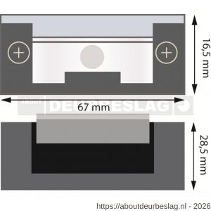 JIS Nadal ESP 1410 elektrische sluitplaat smal AC-DC 12-24 V wissel- en gelijkspanning arbeidsstroom - A30203514 - afbeelding 2