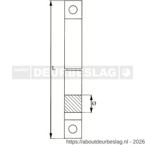 Deni STANG 1025 pompespagnoletstang dikte 10 mm lengte 2500 mm (1100 en 1400) staal verzinkt - A30203631 - afbeelding 2