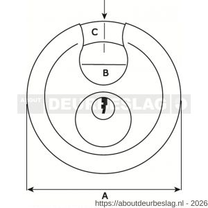 Dulimex DX HSD 719B KA discusslot DX diameter 70 mm op sleutelnummer 719 - A30201596 - afbeelding 2