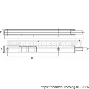 Dulimex DX KSP-16017NI pijpkantschuif type 804 160x17x12 mm staal vernikkeld - A30202573 - afbeelding 2