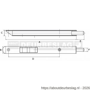 Dulimex DX KSP-16017RNI pijpkantschuif type 884 160x17x12 mm afgeschuind rond staal vernikkeld - A30202575 - afbeelding 2
