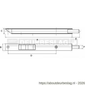Dulimex DX KSP-25017SBV pijpkantschuif type 864 250x17x12 mm afgeschuind recht staal verzinkt - A30202569 - afbeelding 2