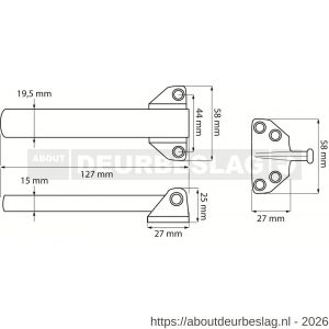 Dulimex DX KSH 1300 V1 kierstandhouder binnendraaiend SKG V1 RVS - A30202258 - afbeelding 2