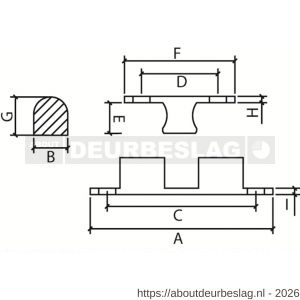 Dulimex KSS 430B kogelsnapslot 43x8 mm massief messing vernikkeld - A30203769 - afbeelding 2