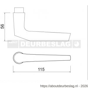 Ami DKR 369 M6 AF deurkruk gatdeel M6 type 369 F1 finish - A30204602 - afbeelding 2