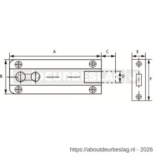 Dulimex DX PSB 641B profielschuif met bocht 25x40 mm messing gepolijst - A30203951 - afbeelding 2