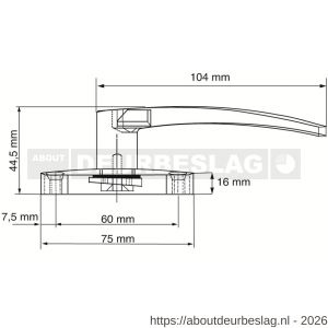 Dulimex DX RBM L 1200 WE raamboompje standaard linkshandig met nok Zamac epoxy coating wit - A30202698 - afbeelding 2