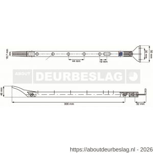 Dulimex DX RUZ-S-030WE raamuitzetter standaard naar buitendraaiend 30 cm wit-wit - A30202776 - afbeelding 2
