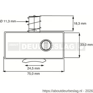 Dulimex DX SLS 10211B KA oplegslot smal met cilinderslot DX SKG* binnen draaiend sleutelnummer 011 wit - A30202020 - afbeelding 2