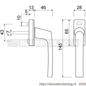 Ami RGP 810 AF draai kiep raamgreep type 810 7x32 mm F1 - A30204807 - afbeelding 2