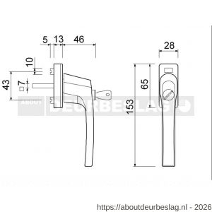 Ami RGP 812 AF draai kiep raamgreep SKG ** type 812 7x32 mm F1 - A30204809 - afbeelding 2