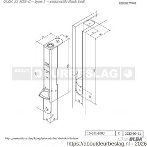 Olda 31 HZAC T1 automatische kantschuif type 31 HZAC type 1 staal verzinkt voor stalen-aluminium-houten deuren - A30205041 - afbeelding 2