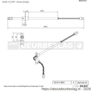 Olda 71 KPF deurautomaat kabelgeleider type 71 KPF staal verzinkt - A30205001 - afbeelding 2