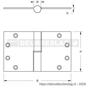 Dulimex DX H178125892115 kogelstiftpaumelle rechte hoeken 89x125 mm links staal verzinkt SKG*** - A30204881 - afbeelding 2