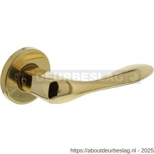 Intersteel Living 0201 deurkruk Banaan met rozet verdekt diameter 49x7 mm messing ongelakt - R26007891 - afbeelding 1