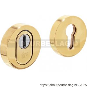 Intersteel Living 3751 SKG3 veiligheidsrozetten rond verdekt diameter 55x12 mm profielcilindergat met kerntrekbeveiliging messing ongelakt - R26003563 - afbeelding 1