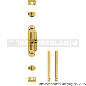 Intersteel Living 5620 set kruk-espagnolet T-kruk inclusief stangenset 2x 1250 mm messing ongelakt - R26009319 - afbeelding 1