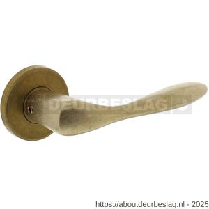 Intersteel Living 0201 deurkruk Banaan met rozet verdekt diameter 49x7 mm messing getrommeld - R26007900 - afbeelding 1
