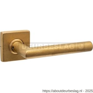 Intersteel 0611 deurkruk gatdeel Jura op rozet verdekt 53x53X10 mm PVD messing getrommeld - R26011263 - afbeelding 1