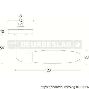 Intersteel 0640 deurkruk gatdeel Combinatie op rozet verdekt diameter 53x10 mm PVD messing getrommeld-zwart - R26011260 - afbeelding 2