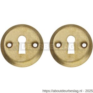 Intersteel Living 3173 sleutelrozetten diameter 50x5 mm messing getrommeld - R26011101 - afbeelding 1