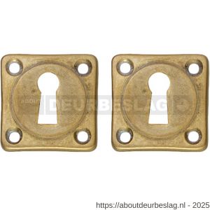 Intersteel Living 3183 sleutelrozetten 38x38x5 mm messing getrommeld - R26011103 - afbeelding 1