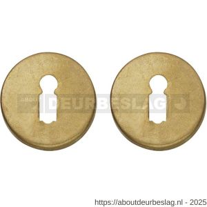 Intersteel Living 3186 sleutelrozetten verdekt diameter 49x7 mm messing getrommeld - R26011105 - afbeelding 1