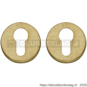 Intersteel Living 3186 cilinderrozetten verdekt diameter 49x7 mm messing getrommeld - R26011106 - afbeelding 1