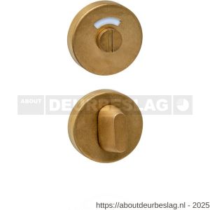 Intersteel Living 3410 WC-sluiting verdekt diameter 53x10 mm met stift 8x8 mm PVD messing getrommeld - R26010944 - afbeelding 1