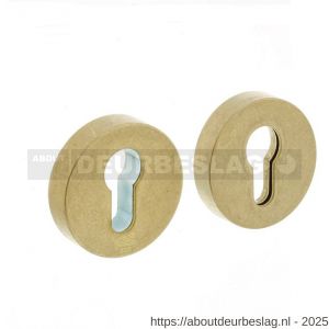 Intersteel Living 3750 SKG3 veiligheidsrozetten rond verdekt diameter 55x12 mm profielcilindergat messing getrommeld - R26003572 - afbeelding 1