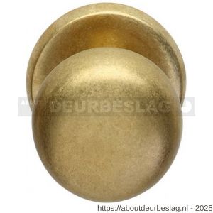 Intersteel Living 3930 voordeurknop zwaar diameter 70 mm op achterplaat diameter 75 mm messing getrommeld - R26007414 - afbeelding 1