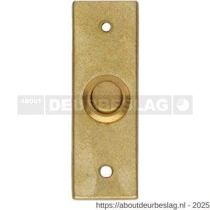 Intersteel Living 3990 beldrukker rechthoekig smal messing getrommeld - R26007282 - afbeelding 1
