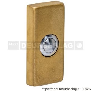 Intersteel Living 3990 deurbel rechthoekig 65x30x10 mm verdekt PVD messing getrommeld - R26010927 - afbeelding 1