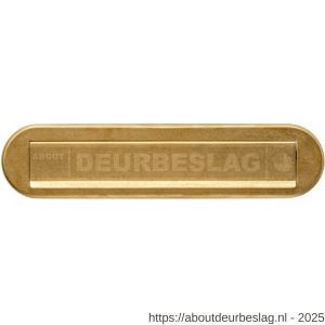 Intersteel Living 4000 briefplaat ovaal 340x80 mm met klep-regenrand PVD messing getrommeld - R26010925 - afbeelding 1