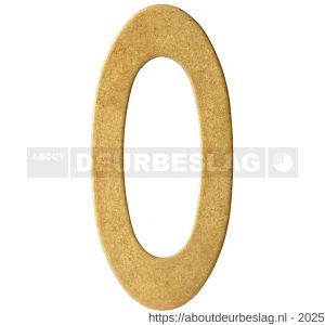 Intersteel Living 4020 huisnummer 0 150 mm PVD messing getrommeld - R26010922 - afbeelding 1