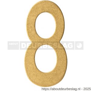 Intersteel Living 4020 huisnummer 8 150 mm PVD messing getrommeld - R26010914 - afbeelding 1