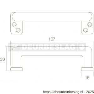 Intersteel Living 5616 handgreep recht 108 mm messing getrommeld - R26004363 - afbeelding 2
